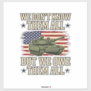 Militär-Erinnerungspanzer Patriotisches Shirt-Desi Aufkleber