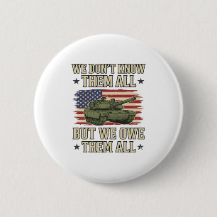 Militär-Erinnerungspanzer Patriotisches Shirt-Desi Button