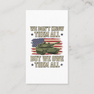 Militär-Erinnerungspanzer Patriotisches Shirt-Desi Visitenkarte