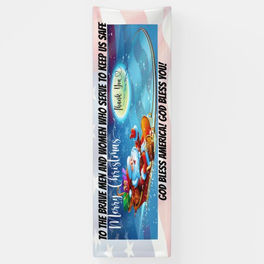Militär, First Responder Weihnachtsbanner Banner (Vertikal)