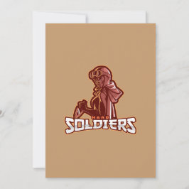 Militär-Gaming-Emblem | Heroischer Krieger-Logo Einladung