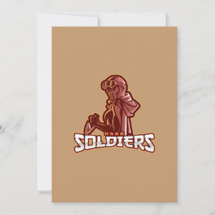 Militär-Gaming-Emblem Heroischer Krieger-Logo Einladung