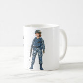 militar girl quote editable kaffeetasse (VorderseiteRechts)