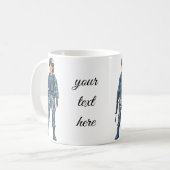militar girl quote editable kaffeetasse (Vorderseite Links)