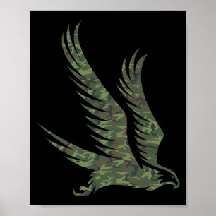 Militär-Goshawk-Tarnmuster-Raptor-Veteran Poster