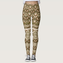Militär Green Brown Beige Leggings
