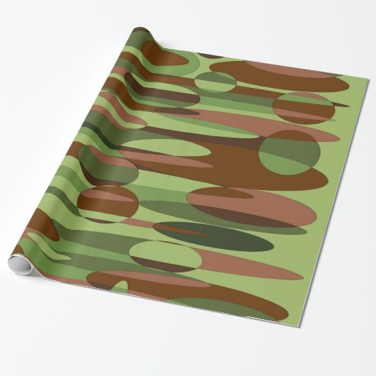 Militär Green und Brown Geschenkpapier (Ungerollt)