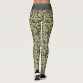 Militär-Grün-Tarnung weiß & grau Streifen Leggings (Rückseite)