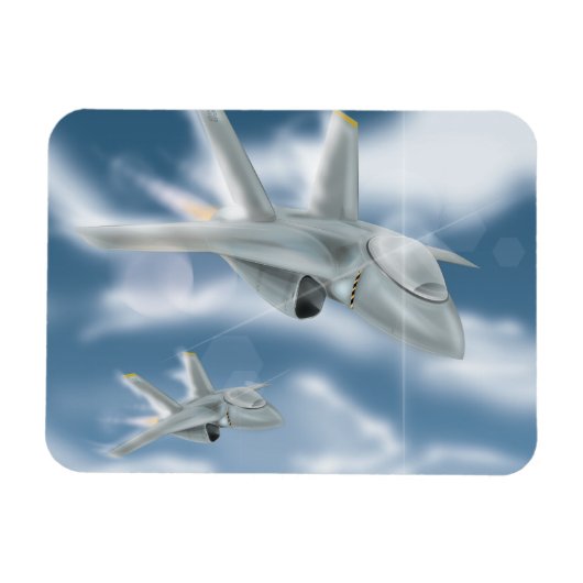 Militär-Jet-Flugzeug Magnet (Horizontal)