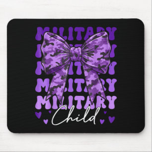 Militär-Kind-Kokette Schleife Lila-Tarnung Camo Mousepad