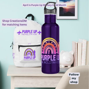 Militär - Lila militärisches Lila Kind Edelstahlflasche