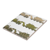 Militär-LKW, der Behälter zieht Fliese (Seite)