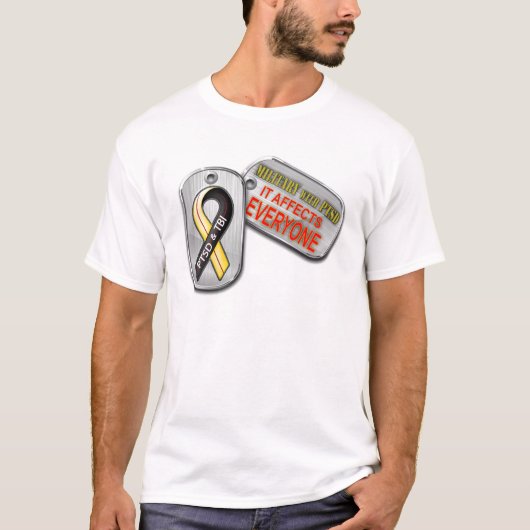 Militär mit PTSD Logo T-Shirt (Vorderseite)