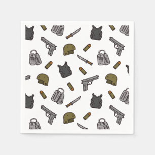 Militär-Papier-Servietten, Armee-Tarnung-Party Serviette