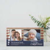 Militär/Patriotische Weihnachtsfotokarte Feiertagskarte (Stehend Vorderseite)