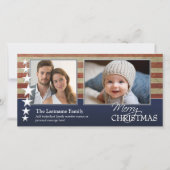 Militär/Patriotische Weihnachtsfotokarte Feiertagskarte (Vorderseite)