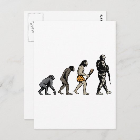 Militär Postkarte (Vorne/Hinten)