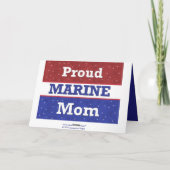 Militär - Proud Marine Mama - Denken Sie an Sie Karte (Rückseite)
