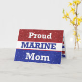 Militär - Proud Marine Mama - Denken Sie an Sie Karte (Gelbe Blume)