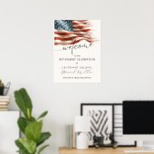 Militär-Ruhestands-Willkommensposter | Editierbar Poster (Heimbüro)
