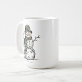 Militär Schneemann Kaffeetasse (Vorderseite Links)