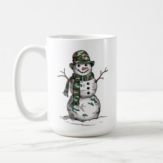 Militär Schneemann Kaffeetasse (Links)