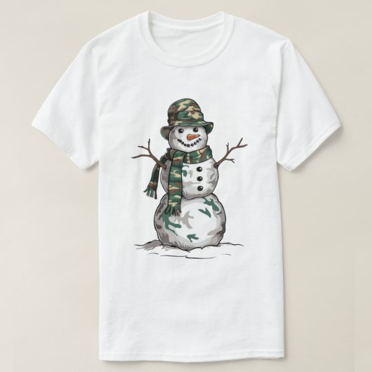 Militär Schneemann T-Shirt (Design vorne)