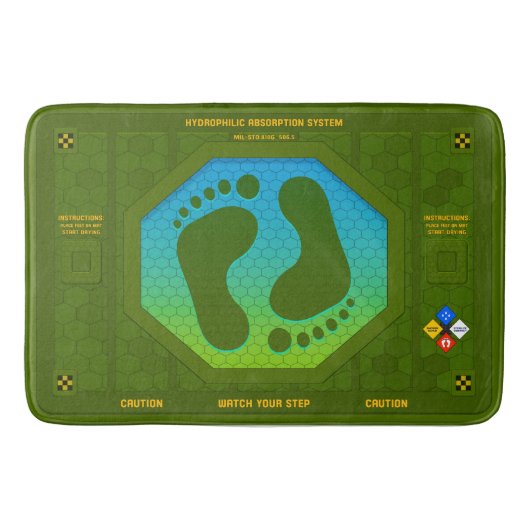 Militär--Sci-FI-Industriell-Bad-Matte Badematte (Vorderseite)