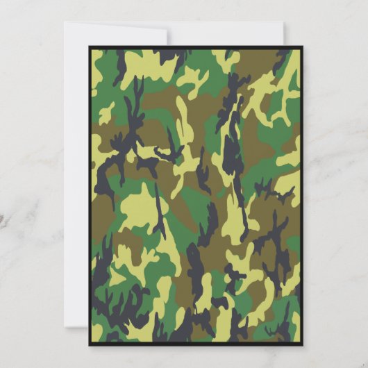 Militär sendet weg vom Party Einladung (Rückseite)