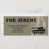 Militär sendet weg von der personalisierten einladung (Rückseite)