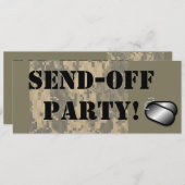 Militär sendet weg von der personalisierten einladung (Vorne/Hinten)