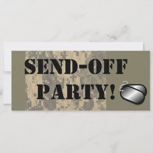 Militär sendet weg von der personalisierten einladung (Vorderseite)