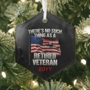 Militär - So etwas wie ein remüder Veteran gibt es Ornament Aus Glas