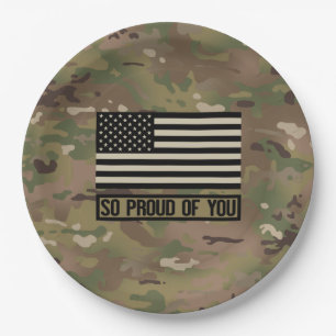 Militär - so stolz auf Sie Pappteller