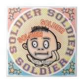 Militär Soldat Kachel (Vorderseite)