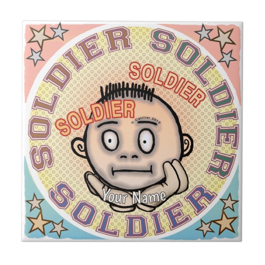 Militär Soldat Kachel (Vorderseite)