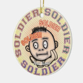 Militär Soldat Keramik Ornament (Links)