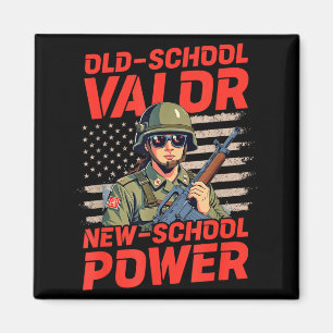 Militär Soldat Veteran Alte Schule Wert Neue Magnet