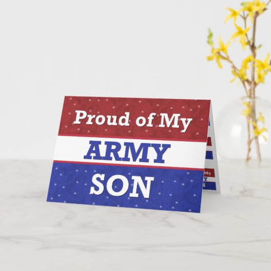 Militär - Stolz auf meinen Sohn der Armee - Denken Karte (Gelbe Blume)