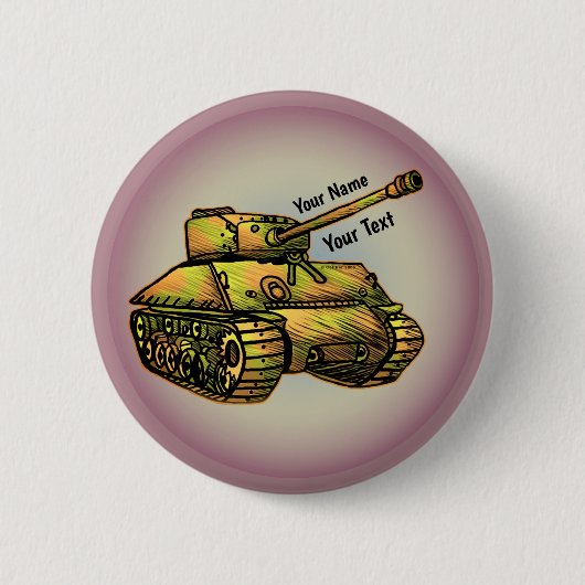 Militär-Tank-Pin-Button Button (Vorderseite)