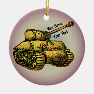 Militär-Tank-Schmuck Keramik Ornament