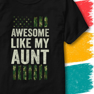 Militär-Tarnmuster Amerikanische Flagge Awesome wi T-Shirt