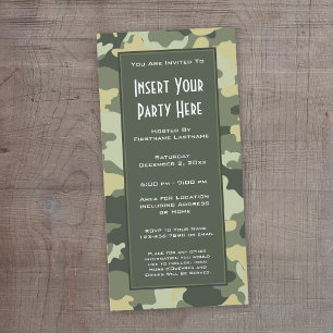 Militär-Tarnparty-Einladung