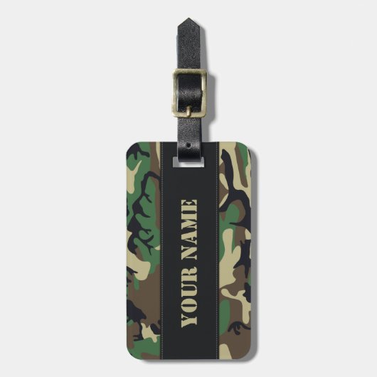 Militär tarnt gepäckanhänger (Vorderseite vertikal)