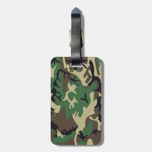 Militär tarnt gepäckanhänger (Rückseite vertikal)