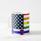 Militär- und Flaggenregenbogen, 1993 - 2010 Kaffeetasse (Vorderseite Links)