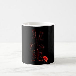 Militär und roter Mohn Stolz Veteranen Gedenken Kaffeetasse