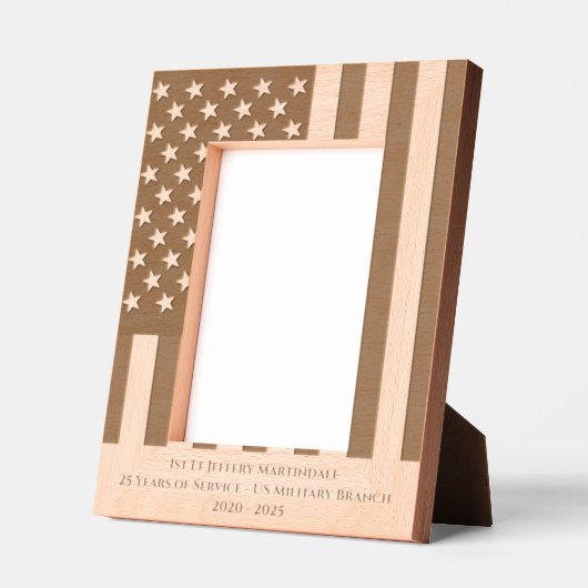 Militär unter amerikanischer Flagge Geätzte Rahmen (Links)