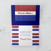 Militär - Unterstützung unserer Truppen - Sie sind Dankeskarte (Innenseite)