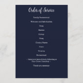 Militär - US-Flagge - Feier zum Leben - Beerdigung Programm (Rückseite)